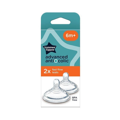 Tommee Tippee Natural Start AAC Fast Flow Teats - 2 Pack