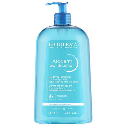Bioderma Atoderm Hydrating Cleansing Gel 1L for Body, Face & Hands