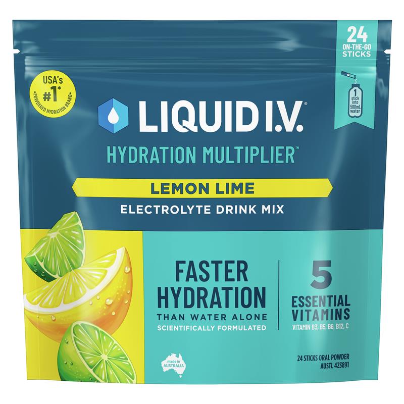 Liquid IV Hydration Lemon Lime 24 Sachets
