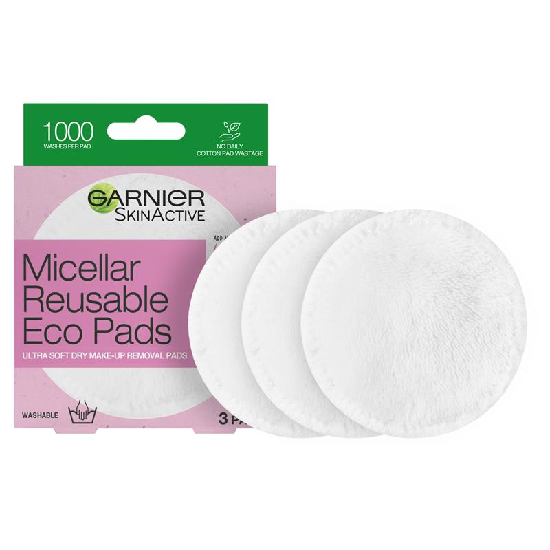 Garnier Micellar Reusable Eco Pads - 3 Pack