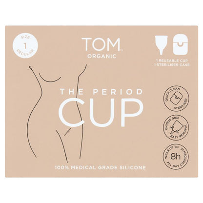 TOM Organic The Period Cup Size 1 + Convenient Microwavable Steriliser Case