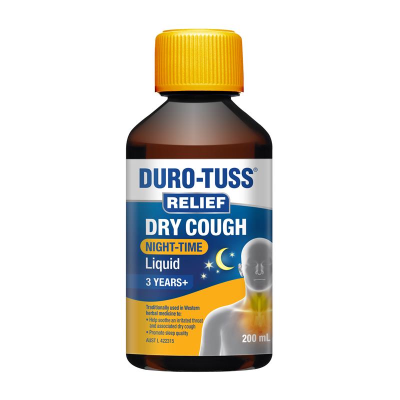 Duro-Tuss Relief Dry Night Cough Liquid 200ml - Herbal Sleep Aid