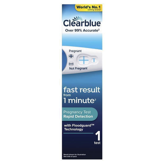Clearblue Rapid Detection Pregnancy Test, 1 Test, 1-Minute Results, 99% Accurate