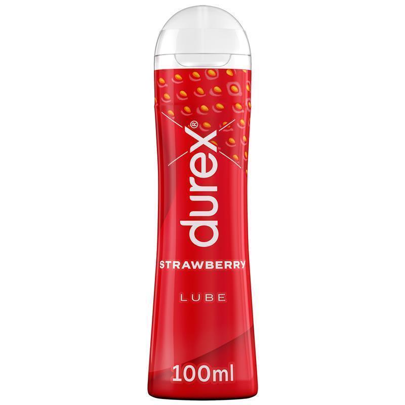 Durex Strawberry Intimate Gel Lubricant - 100ml for a Fruity Experience