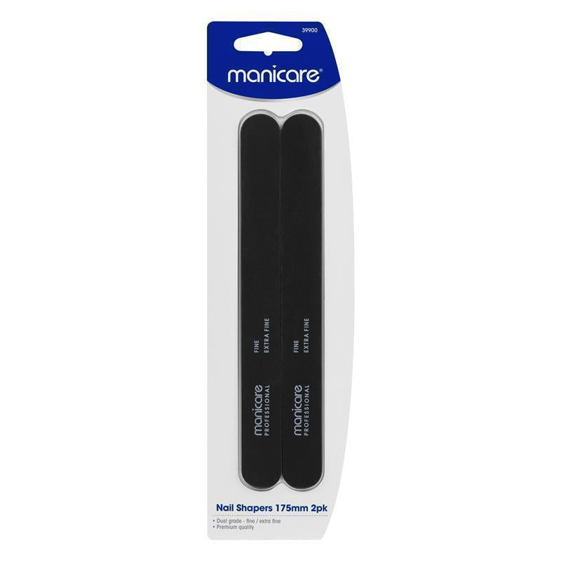 Manicare Nail Shapers 175mm 2 Pack Fine/Extra Fine