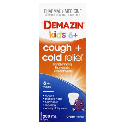 Demazin Kids 6+ Cough + Cold Relief 200ml