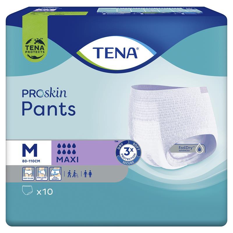 Tena ProSkin Maxi Incontinence Pants Medium 10 Pants, Breathable