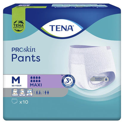 Tena ProSkin Maxi Incontinence Pants Medium 10 Pants, Breathable