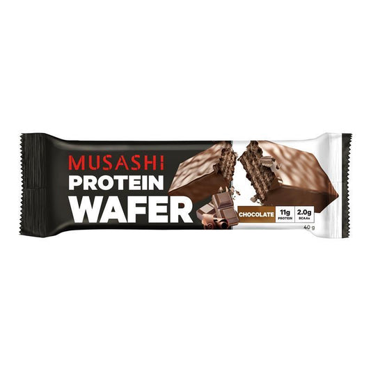 Musashi Protein Wafer Chocolate 40g - High Protein Snack for Muscle Strength