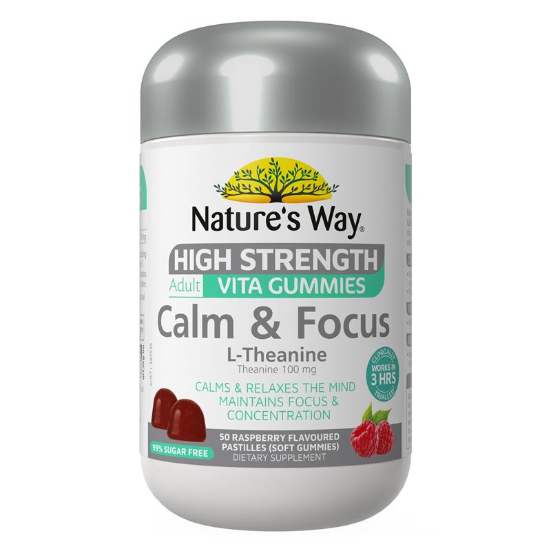 Nature's Way High Strength Adult Vita Gummies Calm and Focus 50 Gummies