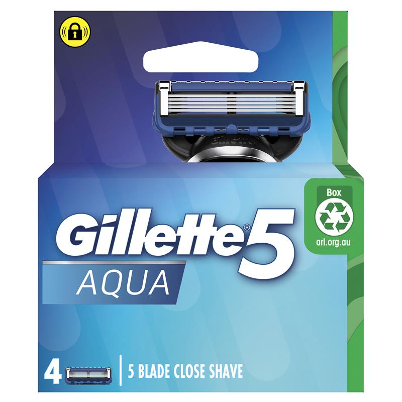 Gillette 5 Aqua Razor Blades 4 Pack