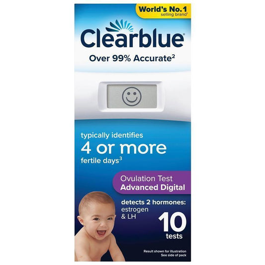 Clearblue Advanced Dual Hormone Digital Ovulation Test Kit - 10 Test