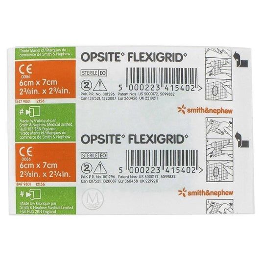 Opsite Flexigrid 6cm x 7cm Waterproof Film Dressing