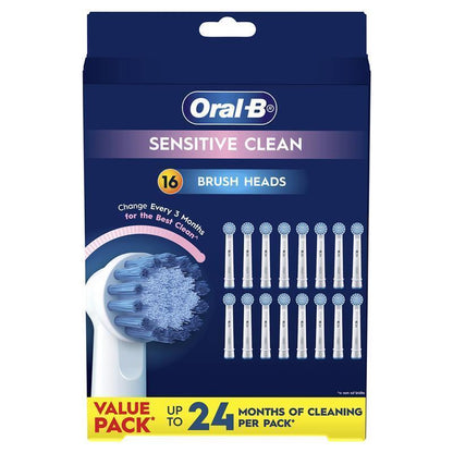 Oral-B Sensitive Clean Electric Toothbrush Replacement Heads - 16 Pack