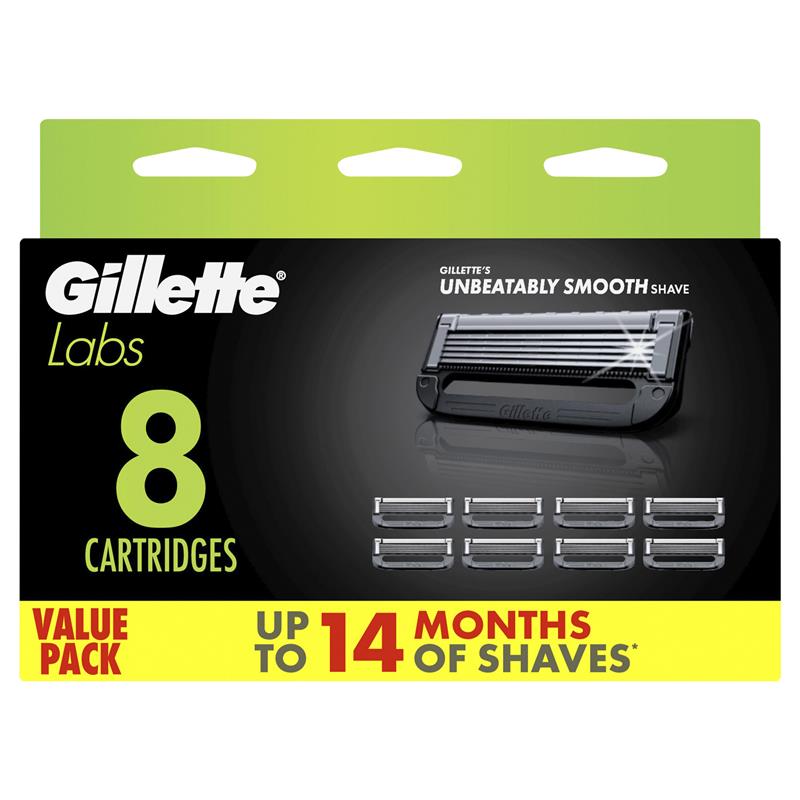 Gillette Labs Razor Blades Cartridges 8 Pack - Ultimate Shaving Experience