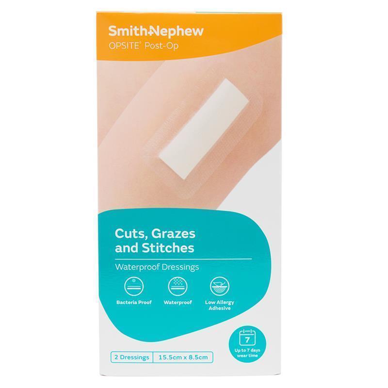 Opsite Post-Op 15.5cm x 8.5cm Dressing 2 Pack