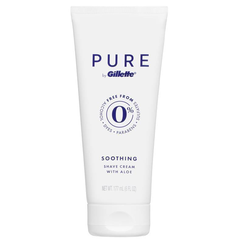 Gillette Pure Shave Cream for Men, 170g – Aloe Infused, Sensitive Skin
