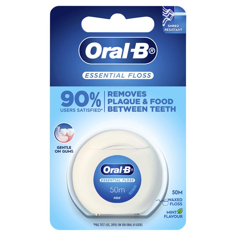 Oral-B Waxed Mint Dental Floss - 50m