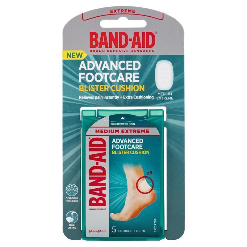 Band-Aid Advanced Hydrocolloid Footcare Blister Cushions, Medium 5-Pack