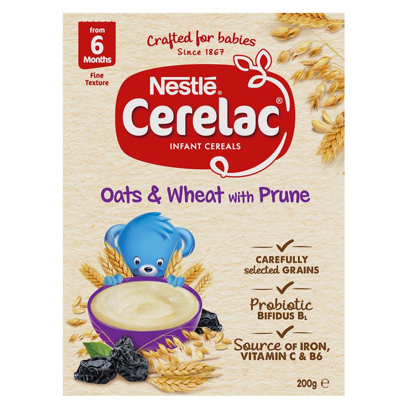 Nestle CERELAC Oats & Wheat with Prune Baby Cereal Stage 2 – 200g