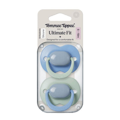 Tommee Tippee Ultimate Fit Soother 6-18 Months 2 Pack Assorted Colours