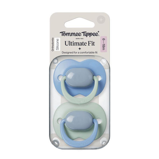 Tommee Tippee Ultimate Fit Soother 6-18 Months 2 Pack Assorted Colours