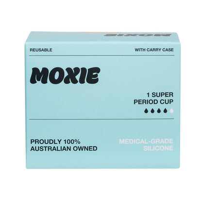 Moxie Menstrual Cup with Purse-worthy Pod Super