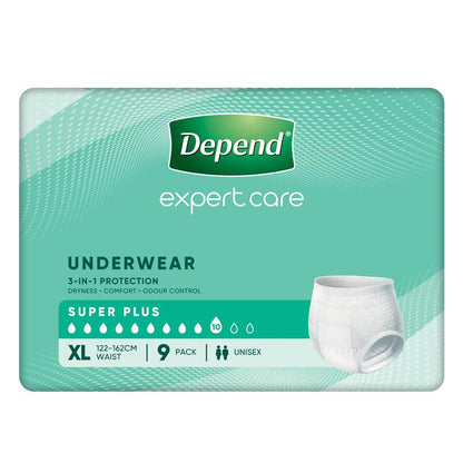 Depend Underwear Super Plus Extra Large 9 Pack
