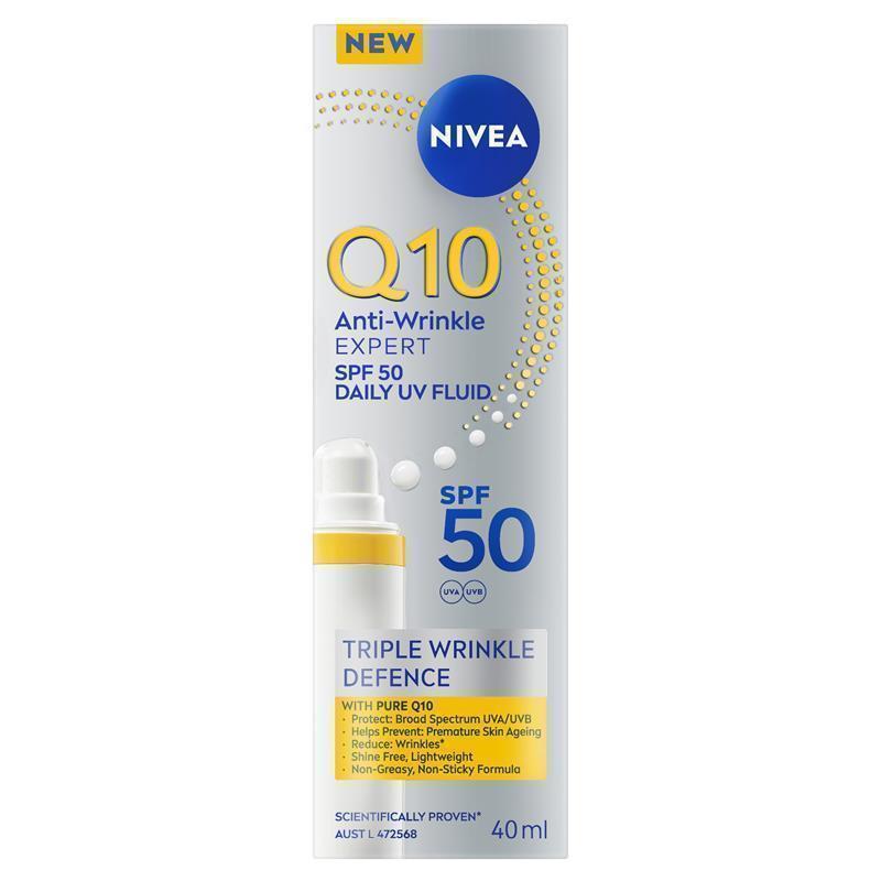 NIVEA Q10 Anti-Wrinkle Expert Daily UV Fluid SPF50 40ml