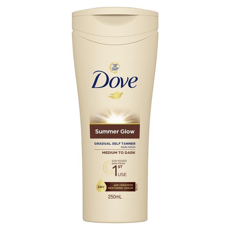 Dove Summerglow Body Lotion Medium to Dark Skin 250ml - Natural Glow