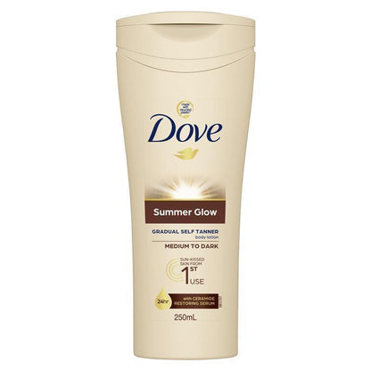 Dove Summerglow Body Lotion Medium to Dark Skin 250ml - Natural Glow
