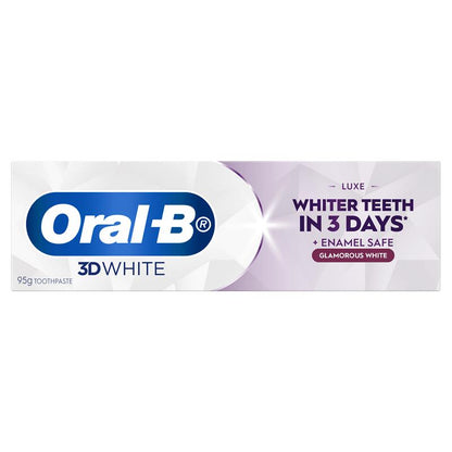 Oral-B 3D White Luxe Glamorous White Toothpaste 95g - Whitening Mint Formula