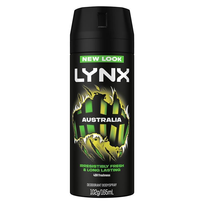 LYNX Australia Deodorant Body Spray 165ml – 48-Hour Odour Protection