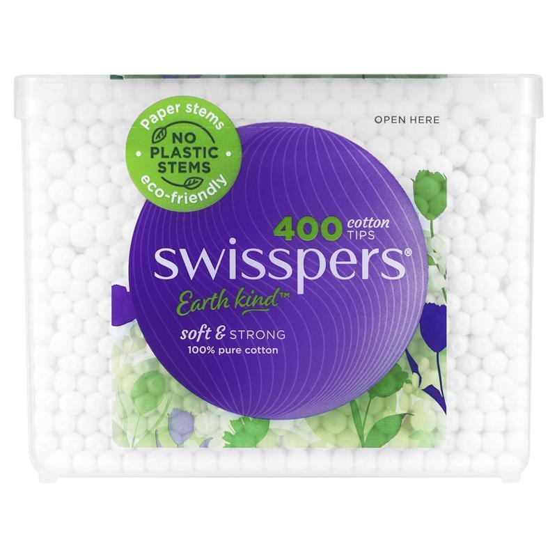 Swisspers Paper Stems Cotton Tips - 400 Pack