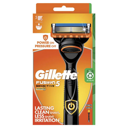 Gillette Fusion5 Power Razor + 2 Blades - Ultimate Shaving Experience