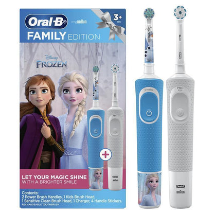 Oral B Power Toothbrush Pro 100 Frozen/Star Wars Pack - Fun and Effective Oral Care for Kids