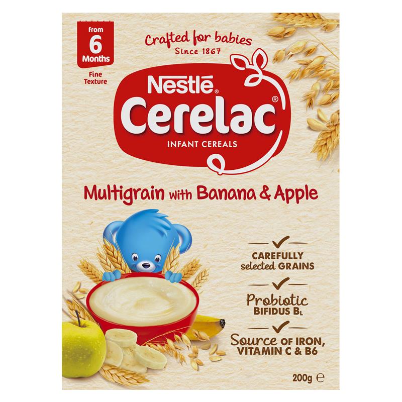 Nestle CERELAC Multigrain with Banana & Apple Baby Cereal Stage 3 - 200g