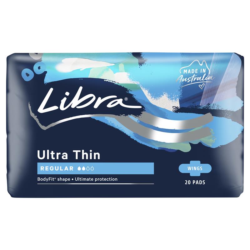 Libra Ultra Thins Pads with Wings Regular - 20 Pack