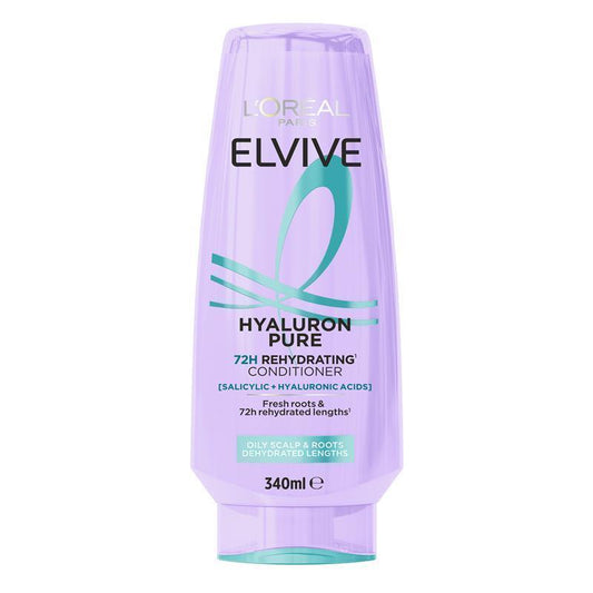 L'Oreal Elvive Hyaluron Pure Conditioner 340ml - 72H Hydration