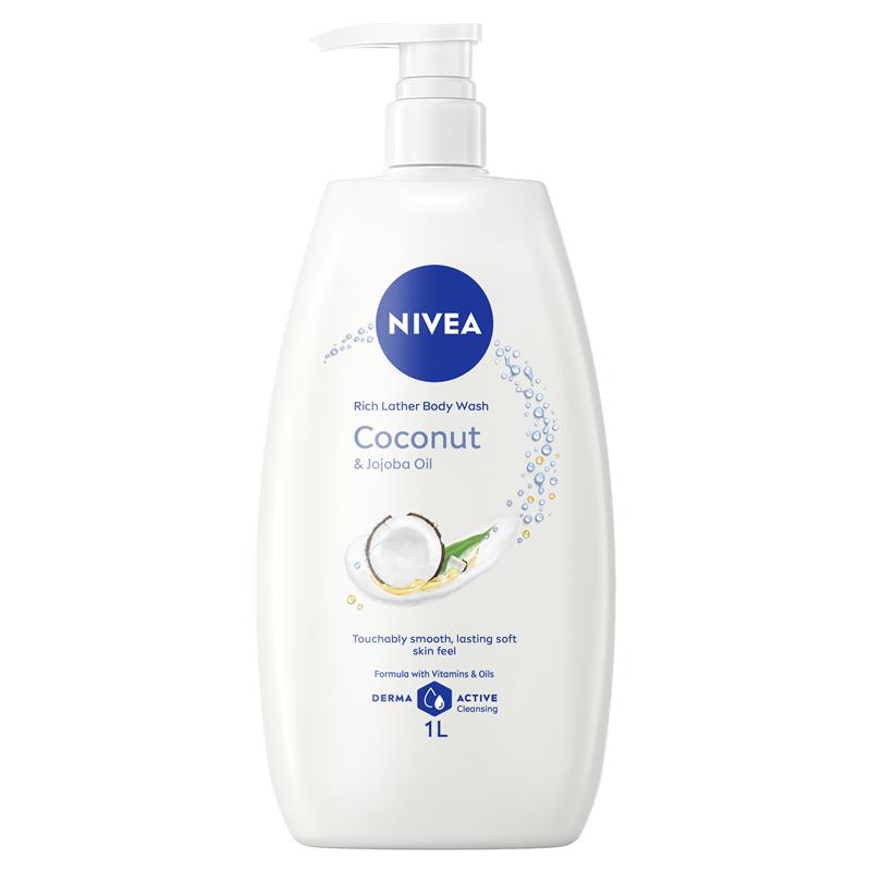 NIVEA Coconut & Jojoba Oil Rich Body Wash 1L