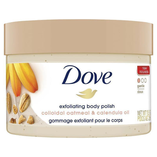 Dove Exfoliating Body Polish with Colloidal Oatmeal and Calendula Oil 298g - Gentle Skin Care