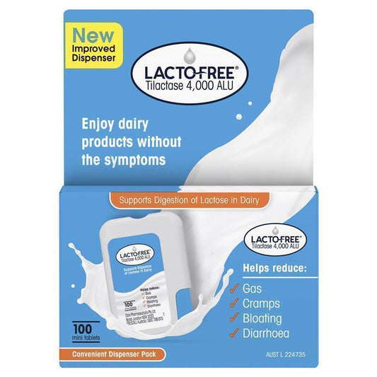 Lactofree 100 Tablets - Digestive Support for Dairy Lovers