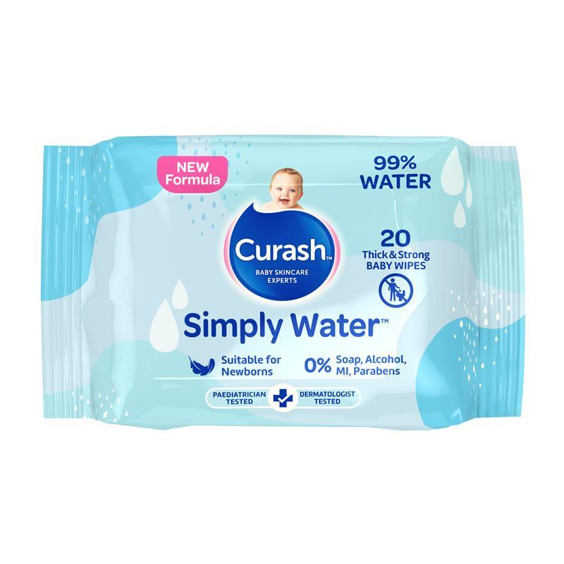 Curash Simply Water Wipes 20 Pack