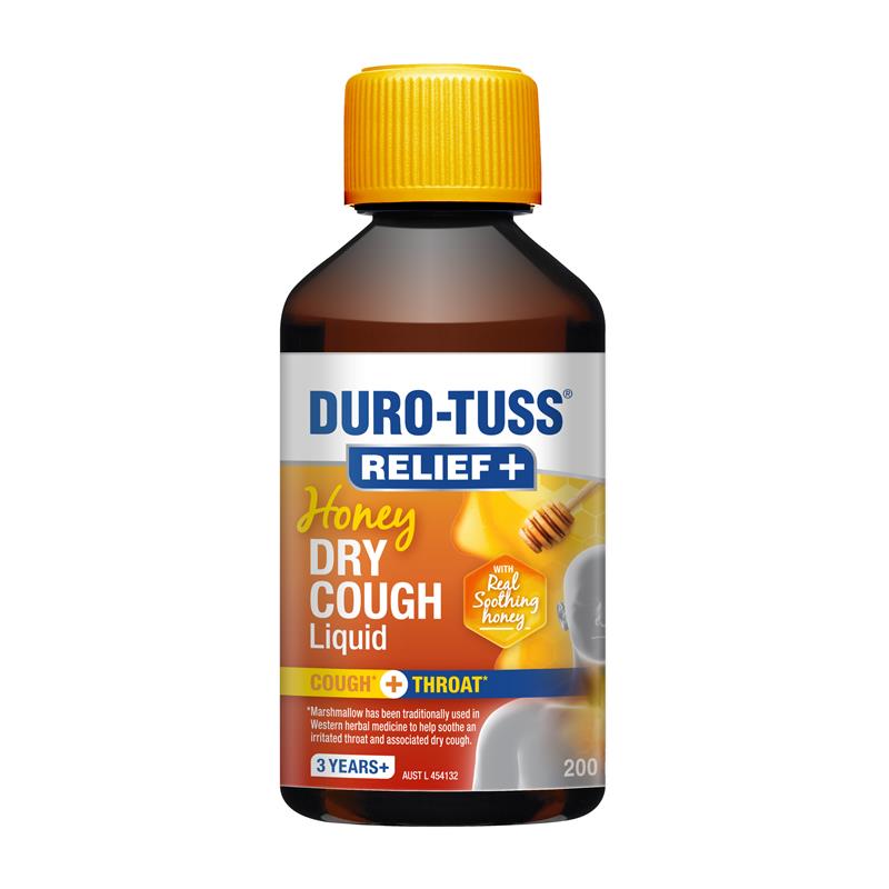 Durotuss Relief + Honey Dry Cough Liquid - 200ml
