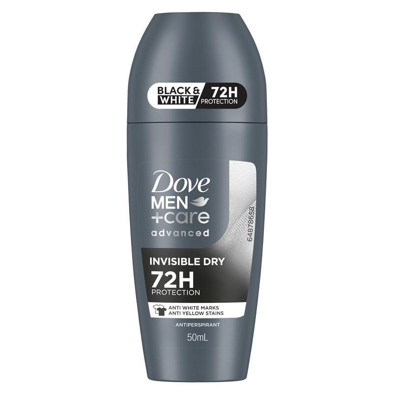 Dove Men+Care Antiperspirant Deodorant 72h Roll On - Invisible Dry 50ml
