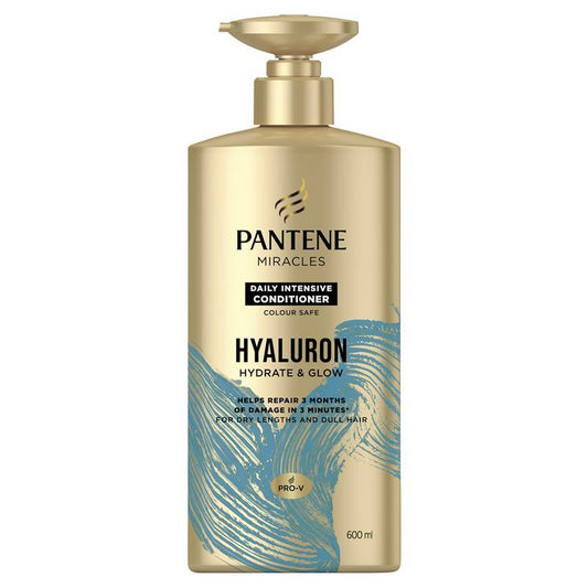 Pantene Miracles Hyaluron Hydrate & Glow Daily Intensive Conditioner 600ml - Deep Moisture & Shine