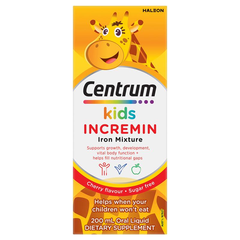 Centrum Kids Incremin Iron Mixture Cherry Flavour 200ml