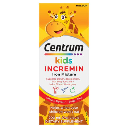 Centrum Kids Incremin Iron Mixture Cherry Flavour 200ml