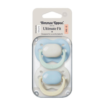 Tommee Tippee Ultimate Fit Soother 0-6 Months 2 Pack Assorted Colours