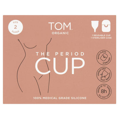 TOM Organic The Period Cup Size 2 + Convenient Microwavable Steriliser Case
